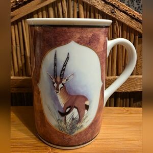 Vtg 1995 Lynn Chase African Portraits Coffee Tea Mug Cup 24k Gold Details